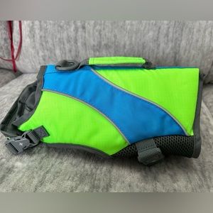 Small Dog / Puppy Blue & Green Life Jacket